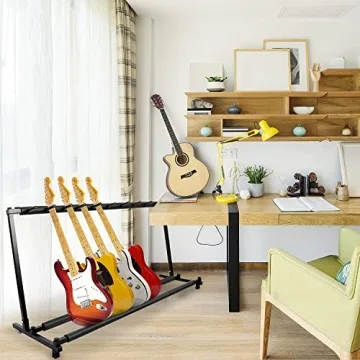 Kuyal Multi-Guitar Stand, Portable 9 Holder Rack