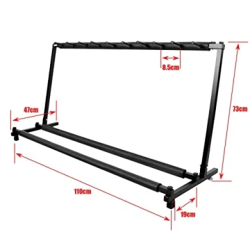 Kuyal Multi-Guitar Stand, Portable 9 Holder Rack