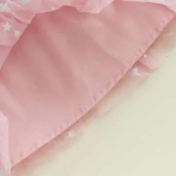 Eadrioss Toddler Baby Girl Valentines Outfit Sleeveless Valentines Dress Star Heart Red Pink Dresses Kids Valentines Clothes