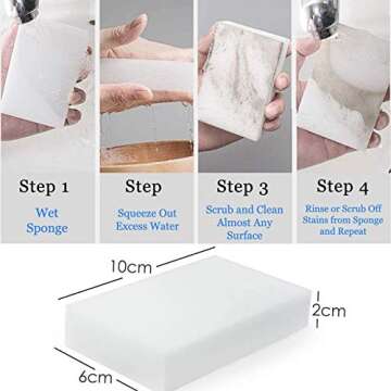 YeahWhee 100 Pack Magic Cleaning Sponges for Every Surface