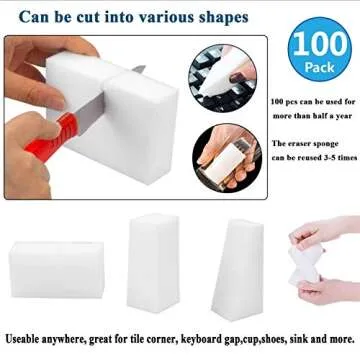 YeahWhee 100 Pack Magic Cleaning Sponges for Every Surface