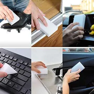 YeahWhee 100 Pack Magic Cleaning Sponges for Every Surface