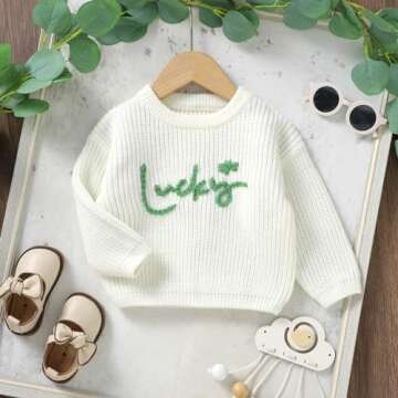 YINGISFITM Toddler Baby Sweater for St. Patrick's Day