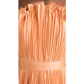 AMUR Women's Janey Tiered Shell Midi Dress, Sweet Peach
