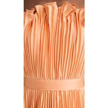 AMUR Women's Janey Tiered Shell Midi Dress, Sweet Peach