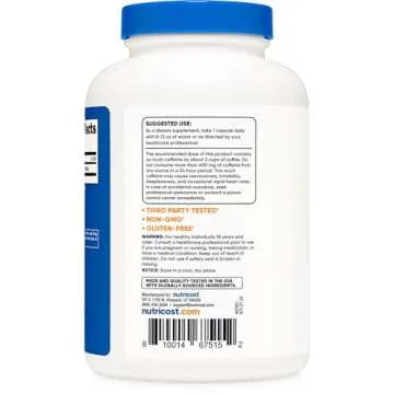 Nutricost Caffeine Pills 200mg For Pure Energy