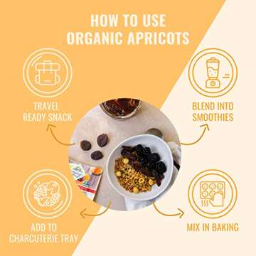 Sunny Fruit Organic Dried Apricots - Healthy Snack Packs