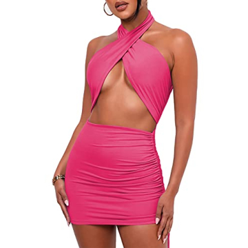 Sexy Hot Pink Mini Bodycon Dress for All Occasions