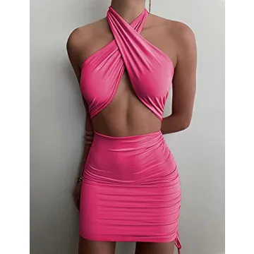 Sexy Hot Pink Mini Bodycon Dress for All Occasions