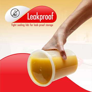 QUIDDITY WARE 32oz-Deli Containers with Leakproof Lids-50 Pack BPA-Free Plastic Microwaveable Clear ...