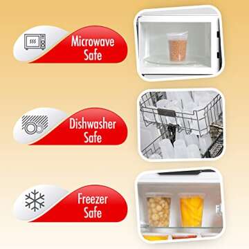 QUIDDITY WARE 32oz-Deli Containers with Leakproof Lids-50 Pack BPA-Free Plastic Microwaveable Clear Food Storage Container Premium Heavy-Duty Quality, Freezer & Dishwasher Safe