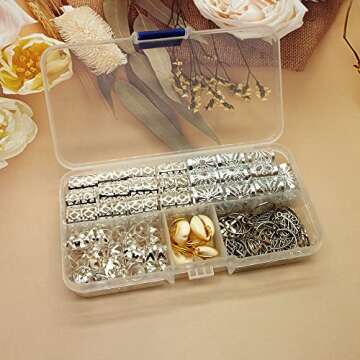 100 Pieces Hair Jewelry for Women Braids, 20 Pieces Loc Jewelry Accessories for Braiding Hair, Big S...