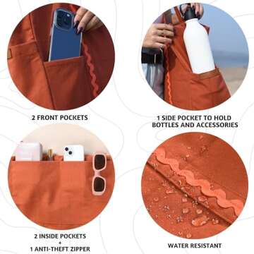 Folkulture Tote Bag for Women, Carry On Bag | 17.5"x15" Overnight Bag, Weekender Bags for Women | Tr...