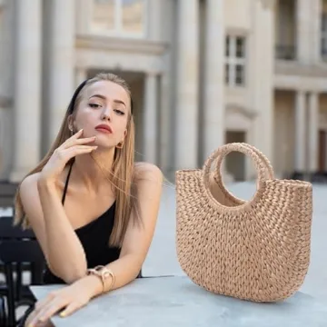 Stylish DOKOT Hand-woven Straw Bag for Summer