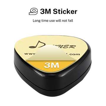 Donner Guitar Picks Holder: 3 Pack with 10 Picks in Multiple Thicknesses