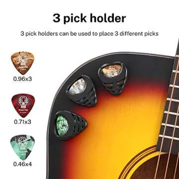 Donner Guitar Picks Holder with 10 Picks & 3M Stickers