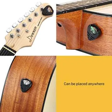 Donner Guitar Picks Holder with 10 Picks & 3M Stickers