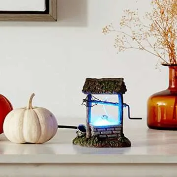 Department 56 Halloween Haunted Well with LED Light - Eerie Decor for Your Haunted Village