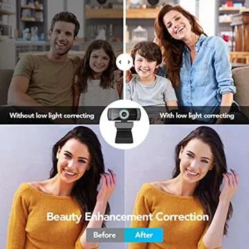 Angetube 1080P USB Webcam for Video Calls & Streaming