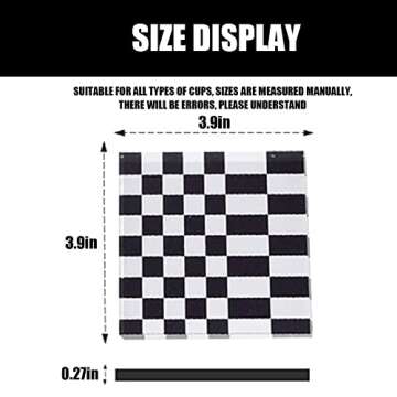 Emeich Acrylic Coaster, Modern Minimalist Style Coaster, Thickened Coaster, Suitable for Desktop Protection, Cups, Wine Glasses, Home Decoration, bar Decoration