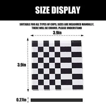 Emeich Acrylic Coaster, Modern Minimalist Style Coaster, Thickened Coaster, Suitable for Desktop Protection, Cups, Wine Glasses, Home Decoration, bar Decoration