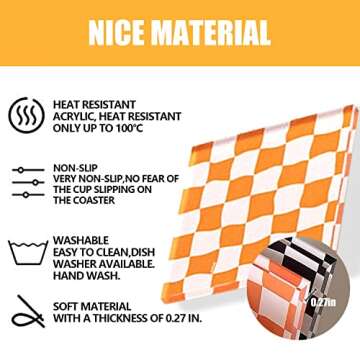 Emeich Acrylic Coaster, Modern Minimalist Style Coaster, Thickened Coaster, Suitable for Desktop Protection, Cups, Wine Glasses, Home Decoration, bar Decoration