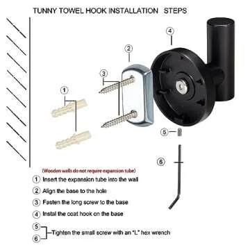 TUNNY 3 Pack Round Bathroom Towel Hooks in Champagne Gold