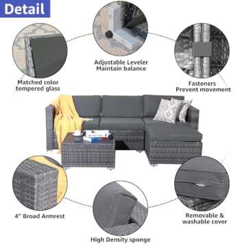 Patiorama 5 Piece Modular Outdoor Furniture Set