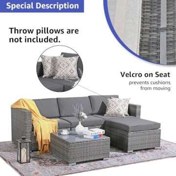 Patiorama 5 Piece Modular Outdoor Furniture Set