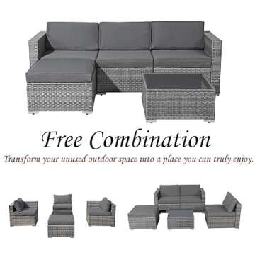 Patiorama 5 Piece Modular Outdoor Furniture Set
