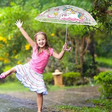 EAONE Kids Umbrella - Clear Windproof Auto Open Design