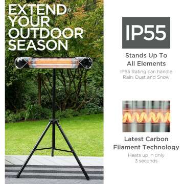 Briza Infrared Electric Heater - 1500W Indoor/Outdoor