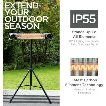 Briza Infrared Electric Heater - 1500W Indoor/Outdoor