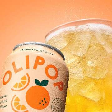 OLIPOP Orange Squeeze - Refreshing Prebiotic Soda 12 Cans