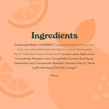 OLIPOP Orange Squeeze - Refreshing Prebiotic Soda 12 Cans