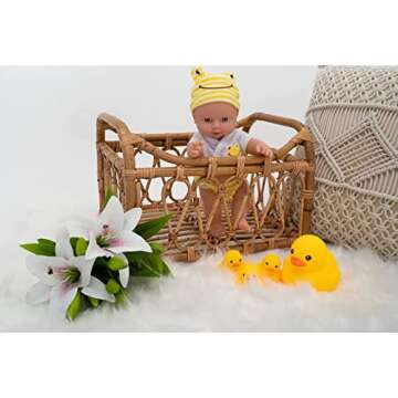 Mini Woven Bamboo Rattan Basket for Newborn Photography Props
