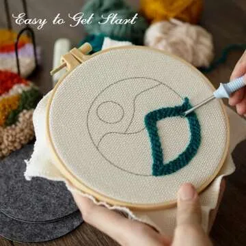 Temlum Punch Needle Coasters Kit for Beginners - Craft Fun