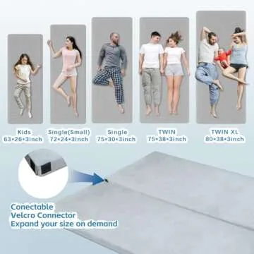 Portable KingChii Memory Foam Camping Mattress for Comfort