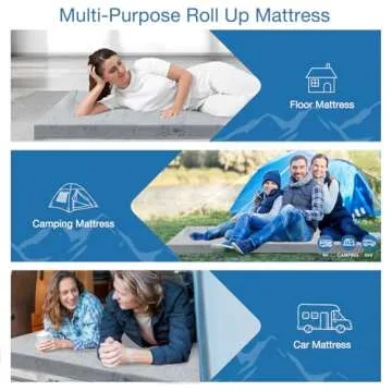 Portable KingChii Memory Foam Camping Mattress for Comfort
