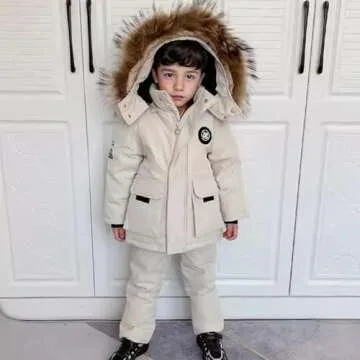 BYFRI Toddler Down Snow Suit - Warm & Waterproof