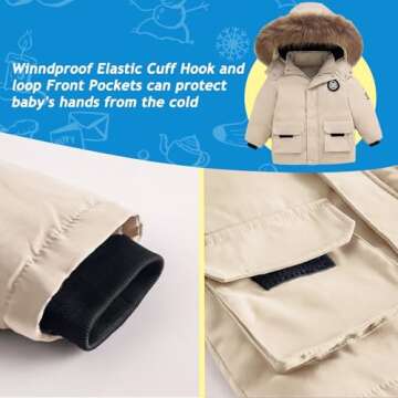 BYFRI Toddler Down Snow Suit - Warm & Waterproof