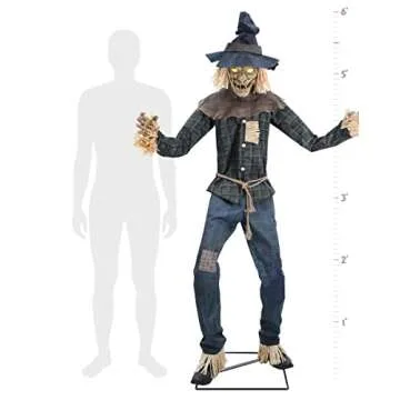 Spirit Halloween 6.6 Ft Strawman Halloween Animatronic
