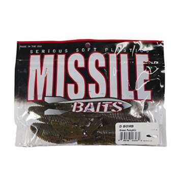 Missile Baits D Bomb - Green Pumpkin 4.5" Creature Bait for Ultimate Fishing Success