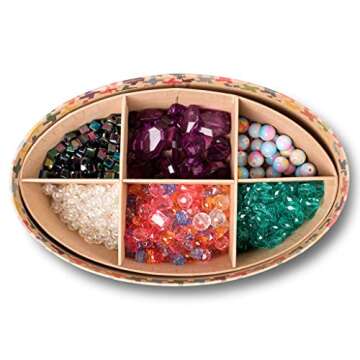 Kid Made Modern - Jewelry Jam Craft Kit - 850+ Piece Collection - DIY Kids Crafts - Bulk Craft Set - Create Your Own Jewelry - Includes Beads, Art Supplies + Storage Box - Ages 6+