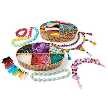 Kid Made Modern - Jewelry Jam Craft Kit - 850+ Piece Collection - DIY Kids Crafts - Bulk Craft Set - Create Your Own Jewelry - Includes Beads, Art Supplies + Storage Box - Ages 6+