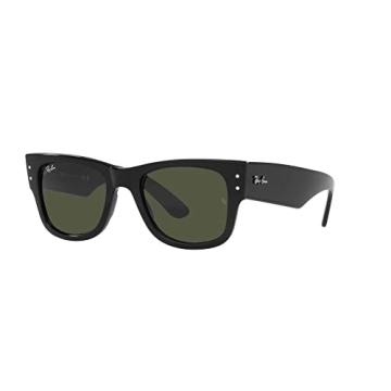 Ray-Ban RB0840S Mega Wayfarer Square Sunglasses Black Green