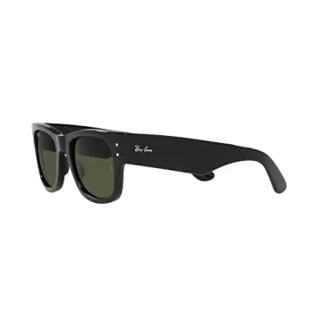 Ray-Ban RB0840S Mega Wayfarer Square Sunglasses Black Green
