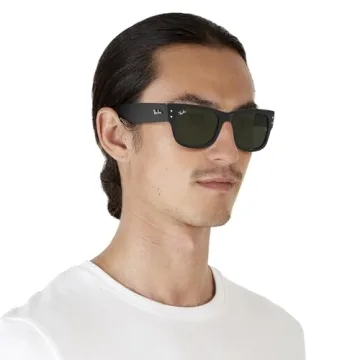 Ray-Ban RB0840S Mega Wayfarer Square Sunglasses Black Green