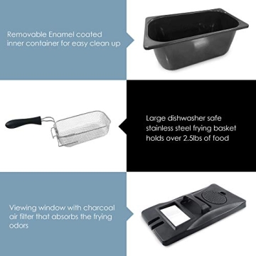 Elite Gourmet EDF-3500# Deep Fryer for Perfect Fried Food