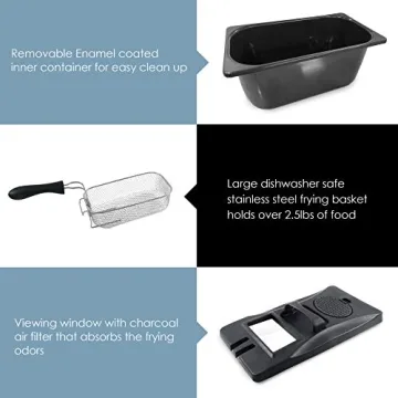 Elite Gourmet EDF-3500# Deep Fryer for Perfect Fried Food